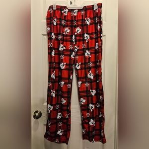 Christmas Mickey Mouse Plaid PJ Bottoms
